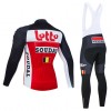 Set Langarmtrikot + Trägerhose Lange 2020 Lotto Soudal Winter Thermal Fleece N002